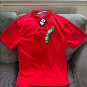 Under Armour Red Polo Shirt Vibrant Cotton Blend